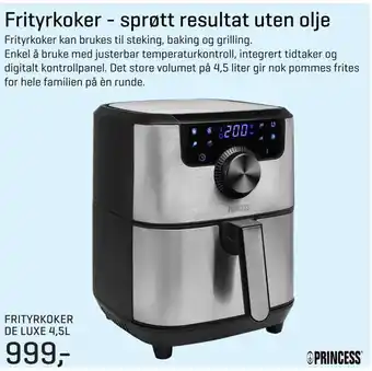 Frityrkoker de luxe 4,5l