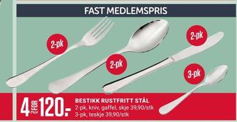 Europris Bestikk rustfritt stål tilbud