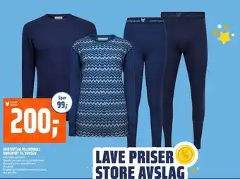 Coop Obs Northpeak ull/bomull undertøy til voksen tilbud