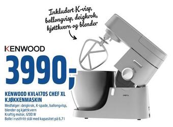 Coop Obs Kenwood kvl4170s chef xl kjøkkenmaskin tilbud