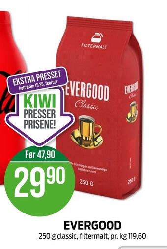 Kiwi Evergood tilbud