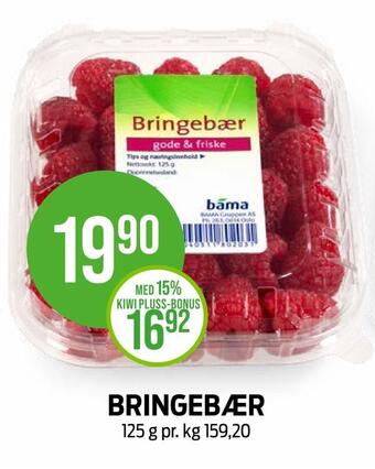 Kiwi Bringebær tilbud