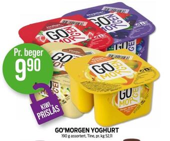 Kiwi Go'morgen yoghurt tilbud