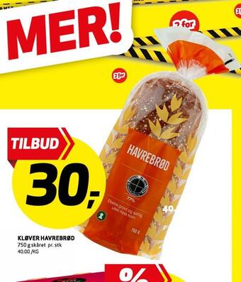 Bunnpris Kløver havrebrød tilbud