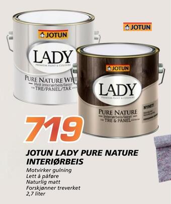 Coop Byggmix Jotun lady pure nature interiørbeis tilbud