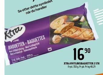 Coop Prix Xtra hvitløksbaguetter 2 stk tilbud