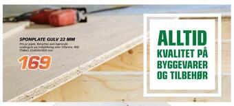 Coop Byggmix Sponplate gulv 22 mm tilbud