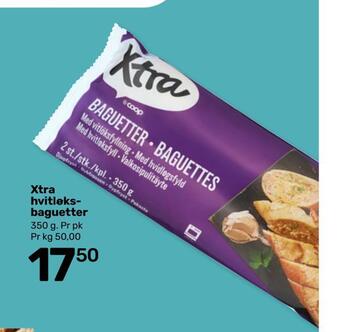 Coop Marked Xtra hvitløksbaguetter tilbud