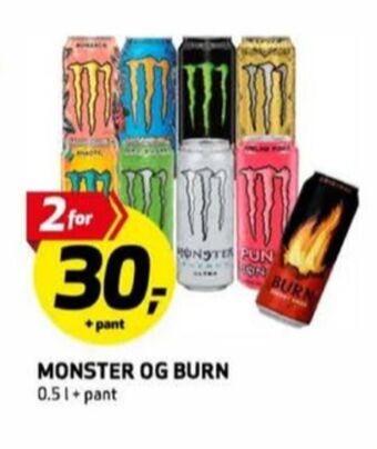 Bunnpris Monster energy energidrikk tilbud