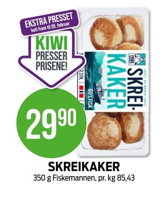 Kiwi Fiskemannen fiskekaker tilbud