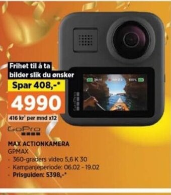 POWER Max Actionkamera GPMAX tilbud