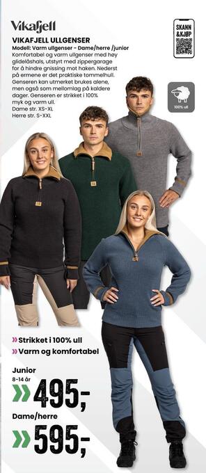 Sport Outlet Vikafjell ullgenser tilbud