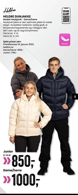 Sport Outlet Heldre dunjakke tilbud