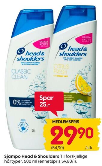 Rusta Sjampo head & shoulders tilbud