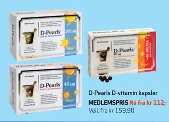 Apotek 1 D-pearls d-vitamin kapsler tilbud