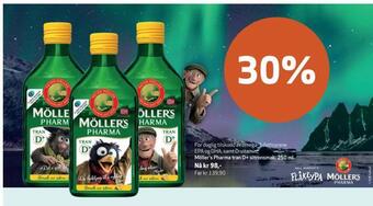 Apotek 1 Möller's pharma tran d+ sitronsmak. tilbud