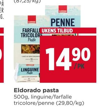 Meny Eldorado pasta tilbud