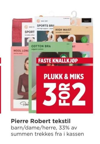 Meny Pierre Robert Tekstil tilbud