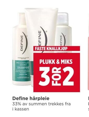 Meny Define Hårpleie tilbud