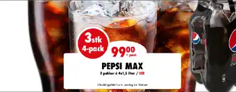 MaxiMat Svinesund Pepsi Max, Faxe Kondi eller Faxe Kondi 0 kalorier 1.5 L tilbud