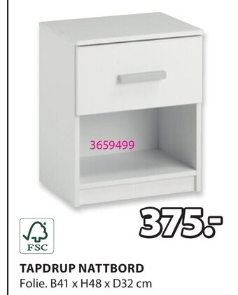 JYSK Tapdrup Nattbord tilbud