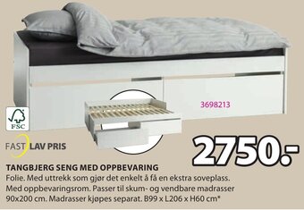JYSK Tangbjerg Seng Med Oppbevaring tilbud