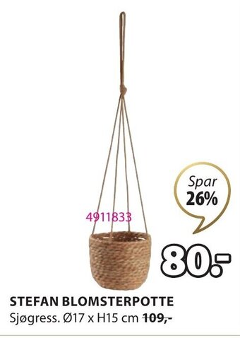 JYSK Stefan Blomsterpotte tilbud