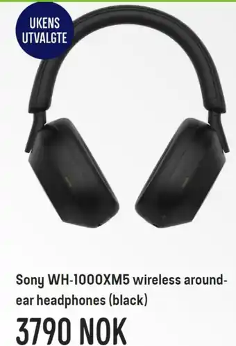 Elkjøp Sony WH-1000XM5 Wireless Around-ear Headphones tilbud