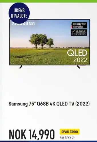 Elkjøp Samsung 75" Q68B 4K Qled Tv tilbud
