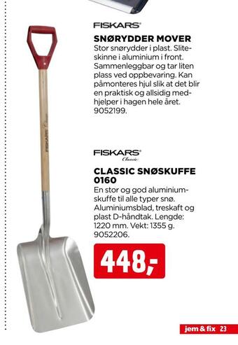 jem & fix Classic snøskuffe 0160 tilbud