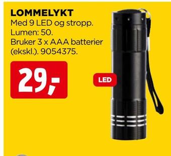 jem & fix Lommelykt tilbud