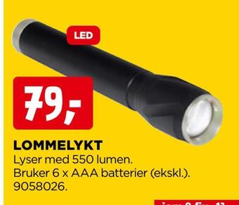 jem & fix Lommelykt tilbud