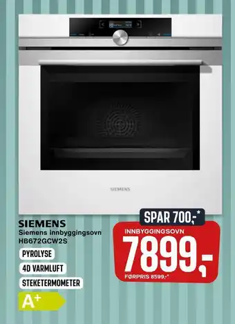 Skousen Siemens innbyggingsovn hb672gcw2s tilbud