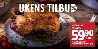 Meny Nygrillet kylling tilbud