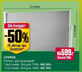 Europris Levegg tilbud