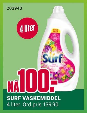 Europris Surf vaskemiddel tilbud