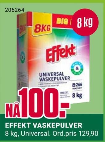Europris Effekt vaskepulver tilbud
