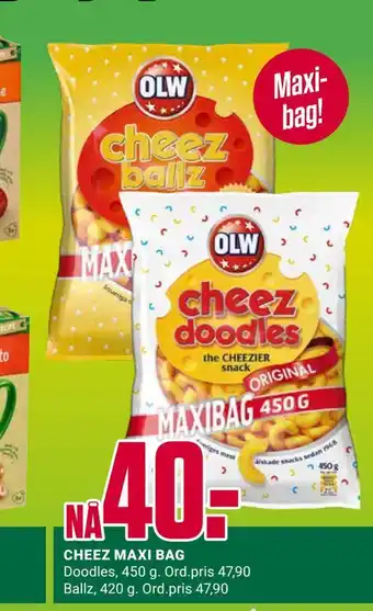 Europris Cheez maxi bag tilbud