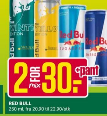 Europris Red bull energidrikk tilbud
