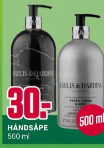 Europris Bayliss & harding flytende håndsåpe tilbud