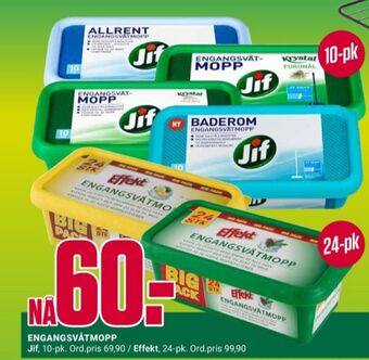 Europris Jif engangsmopp tilbud