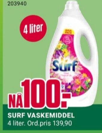 Europris Surf vaskemiddel-flytende tilbud