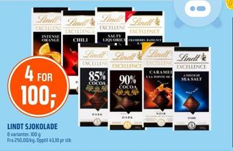 Coop Obs Lindt sjokolade tilbud