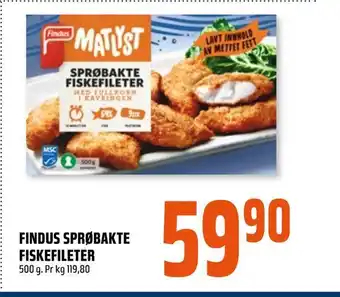 Coop Obs Findus sprøbakte fiskefileter tilbud