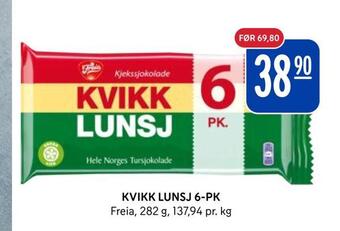 Rema 1000 Kvikk lunsj 6-pk tilbud