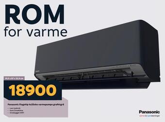 Megaflis Panasonic flagship hz25xke varmepumpe grafittgrå tilbud