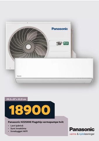 Megaflis Panasonic hz25xke flagship varmepumpe hvit tilbud