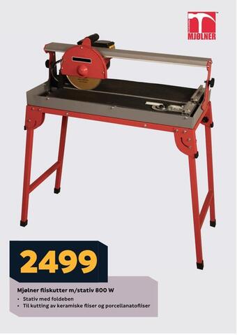 Megaflis Mjølner fliskutter m/stativ 800 w tilbud