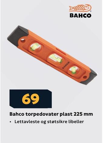 Megaflis Bahco torpedovater plast 225 mm tilbud