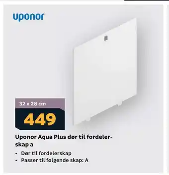 Megaflis Uponor aqua plus dør til fordeler skap a tilbud